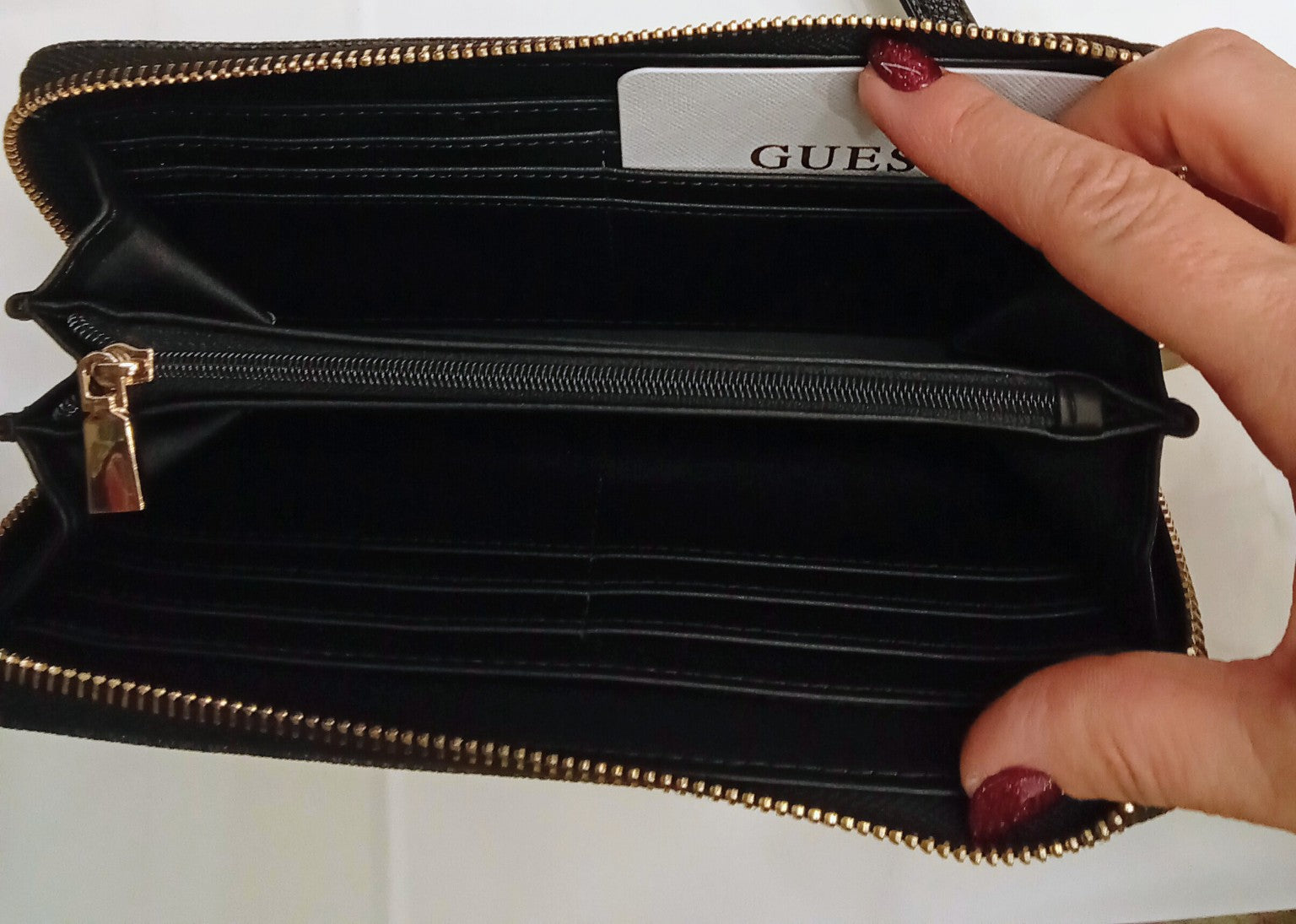 Portafoglio Guess Donna Nero Logato