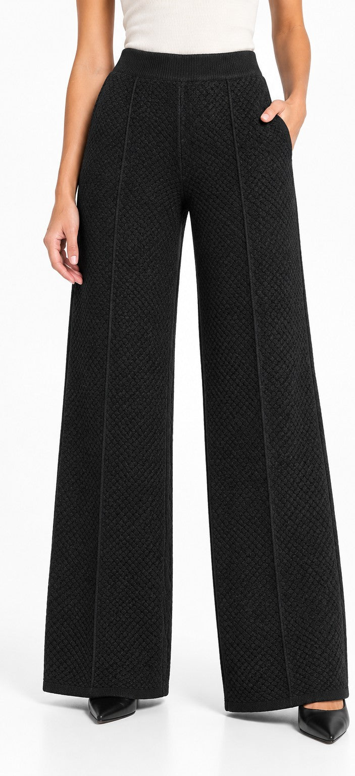 Pantalone FRACOMINA nero in maglia
