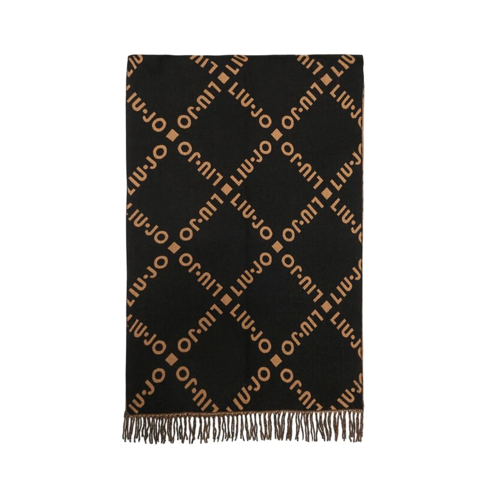 Sciarpa Liu-jo Donna in tessuto con logo jacquard e frangie