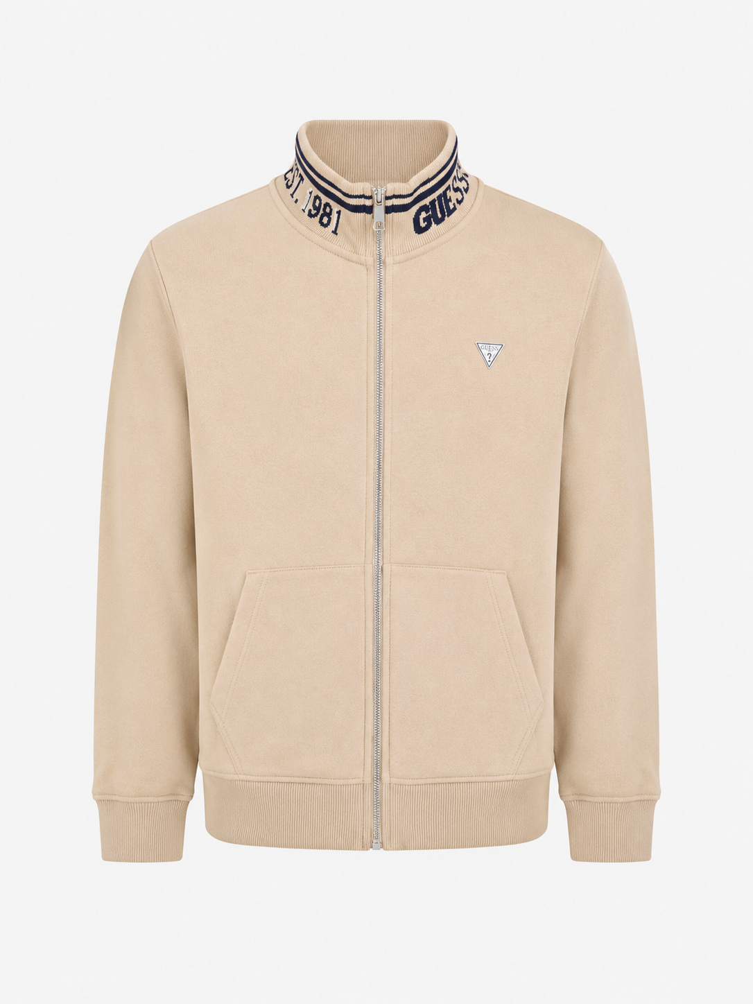 Felpa GUESS uomo nero e beige