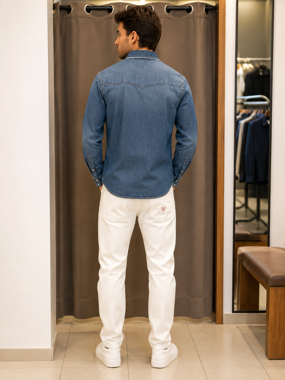 Camicia TREZ Uomo in Cotone – Colore Jeans