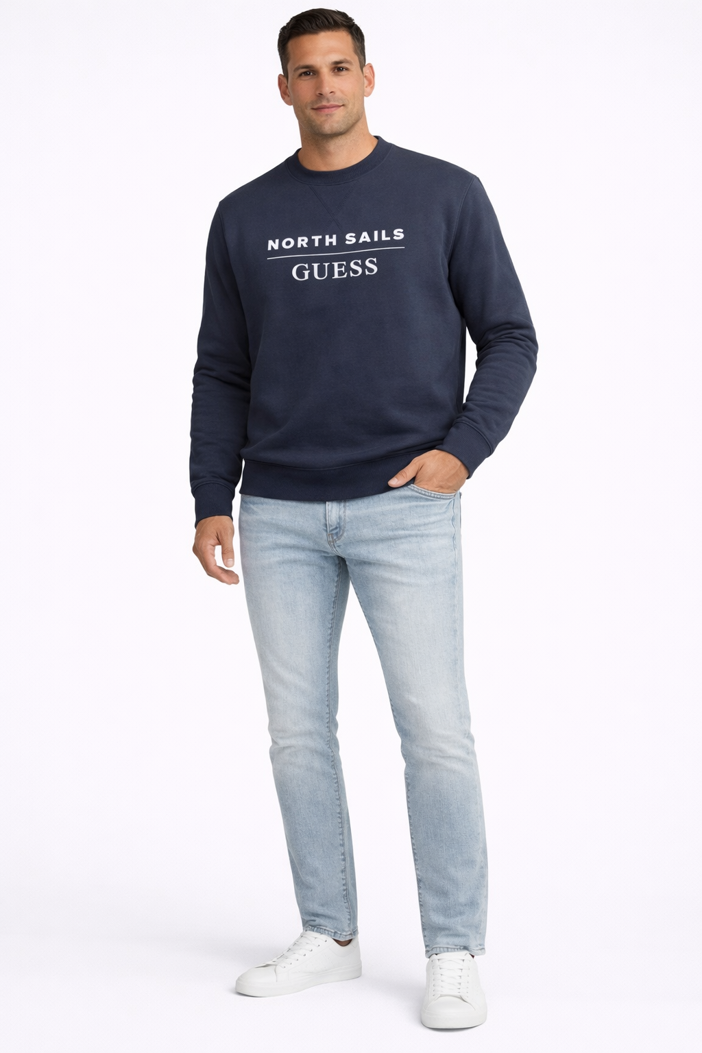 Maglia a felpa in cotone guess North Sails