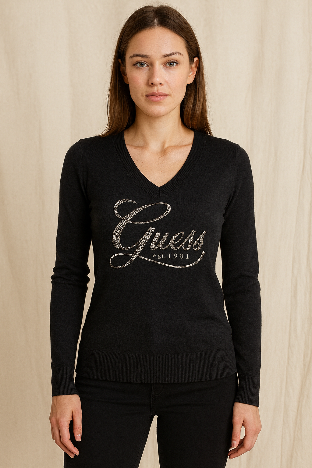 Maglia donna Guess scollo a V