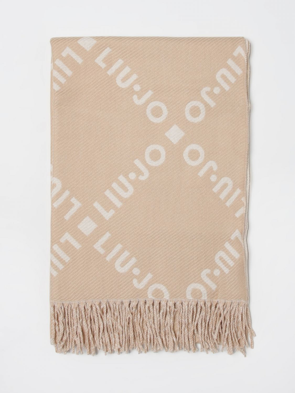 Sciarpa Liu-jo Donna in tessuto con logo jacquard e frangie