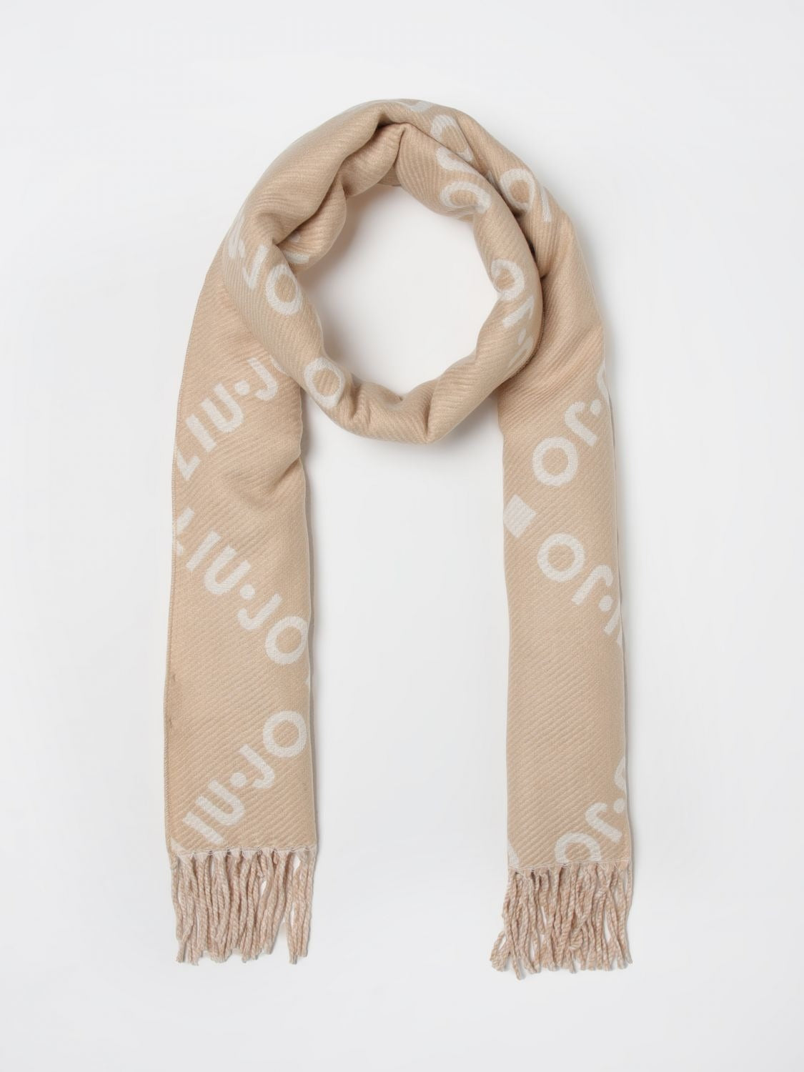Sciarpa Liu-jo Donna in tessuto con logo jacquard e frangie
