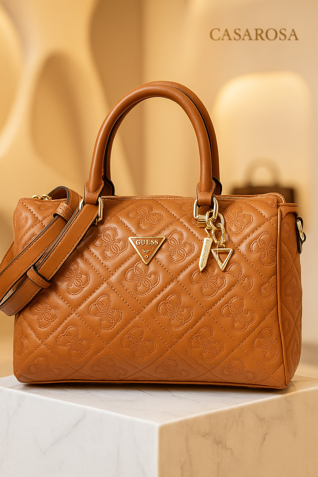 Borsa Guess – Colore Nero e Cuoio Logata 4G