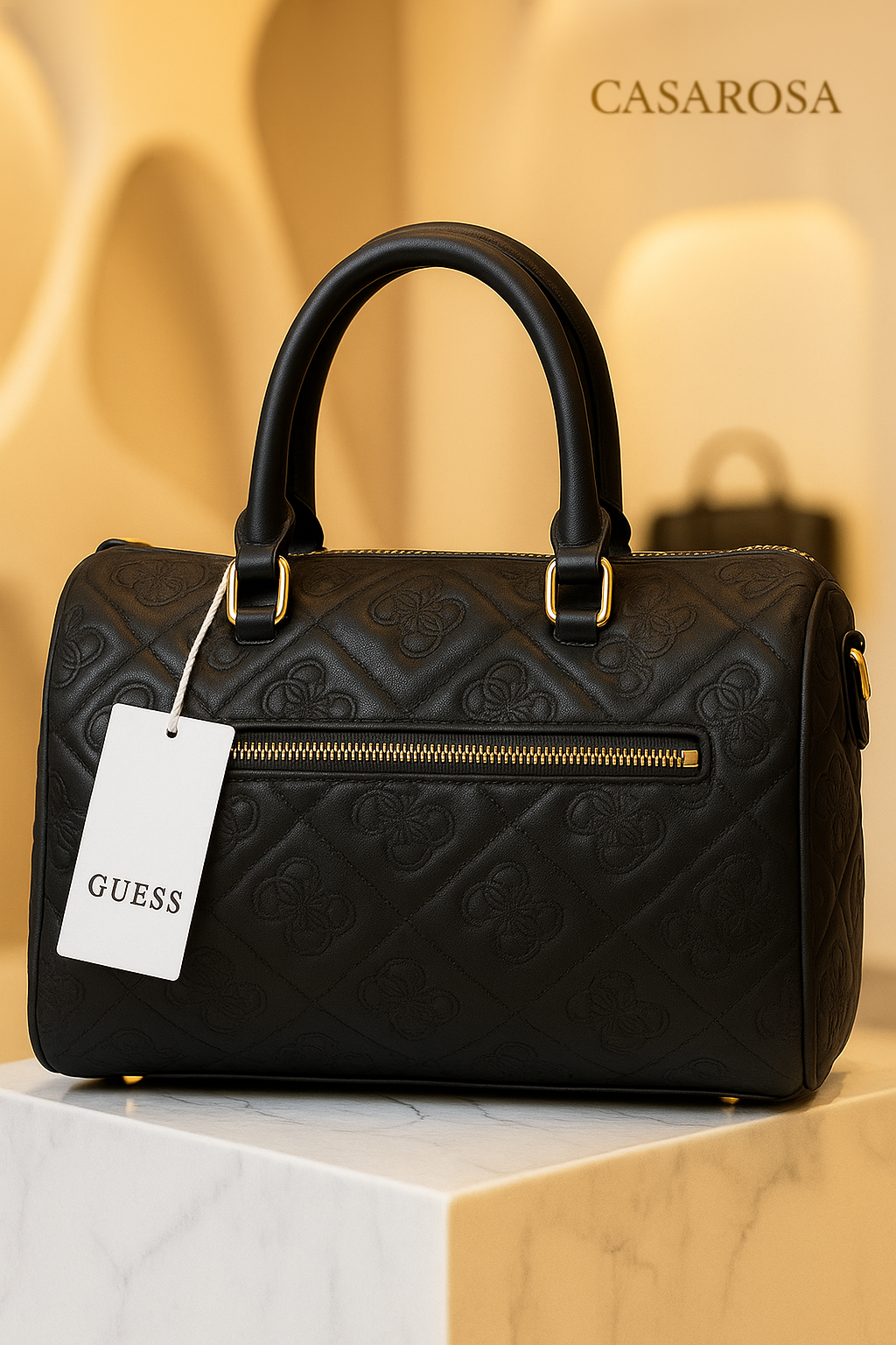 Borsa Guess – Colore Nero e Cuoio Logata 4G