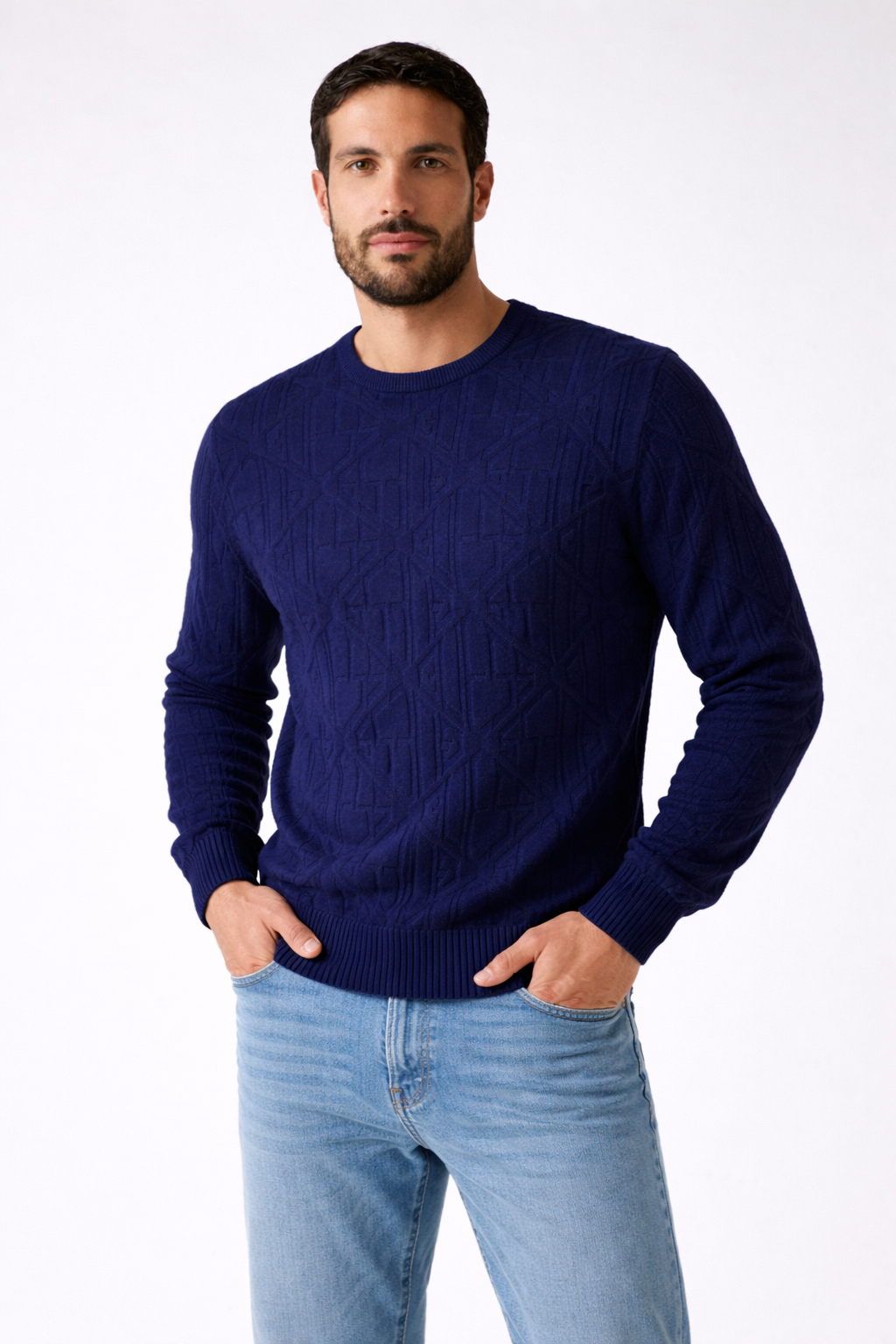 Maglia con logo in rilievo GUESS