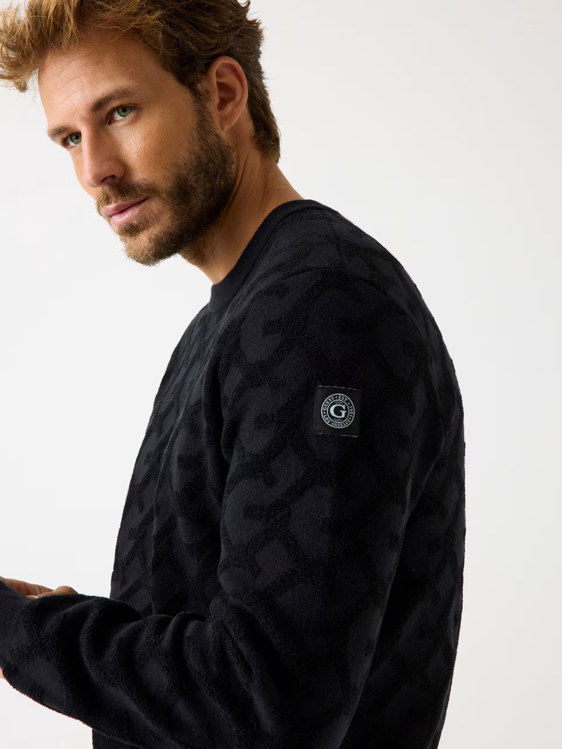 Maglia GUESS 4 G Logo a sbalzo