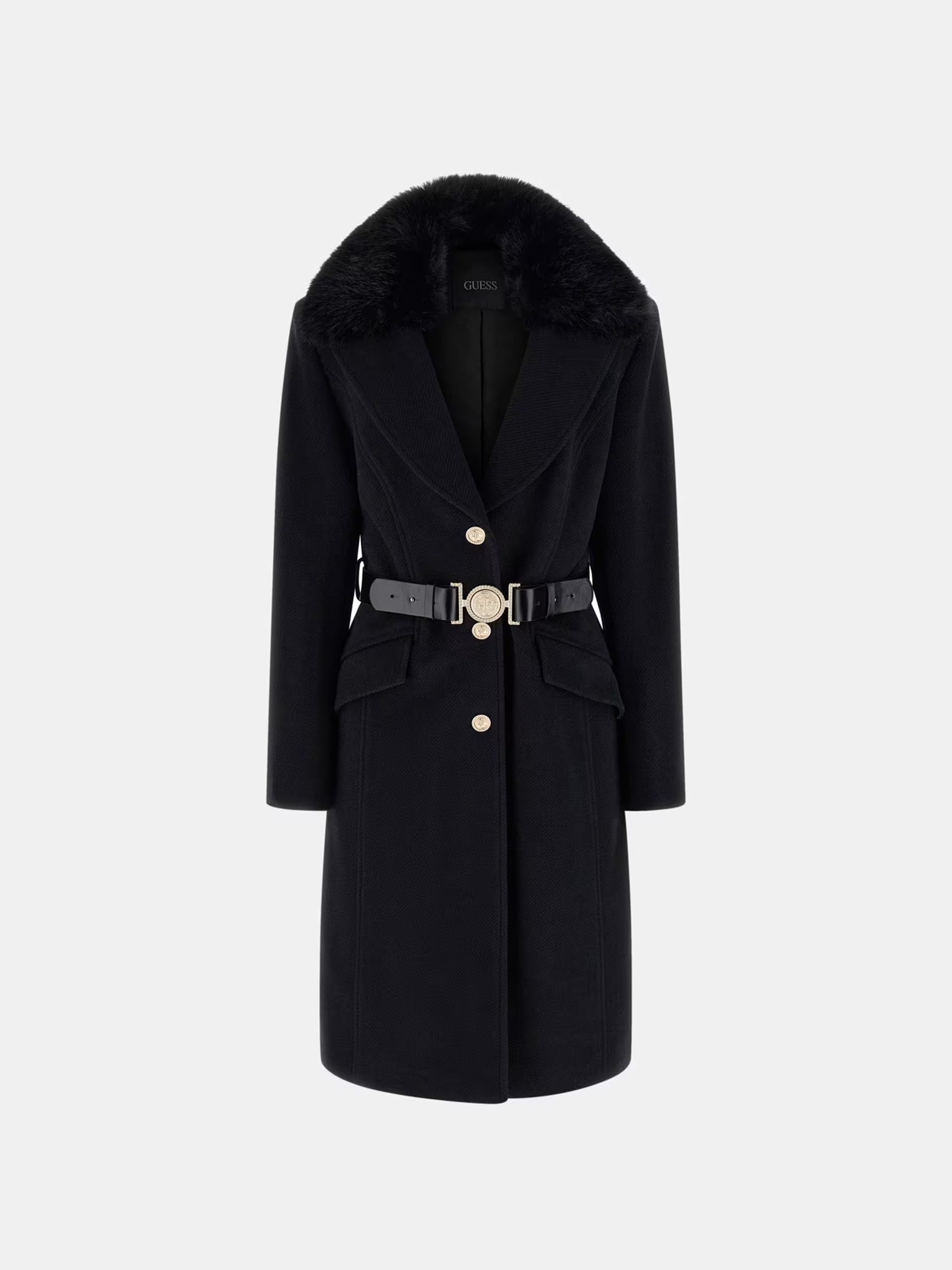 Cappotto GUESS in misto lana con cintura
