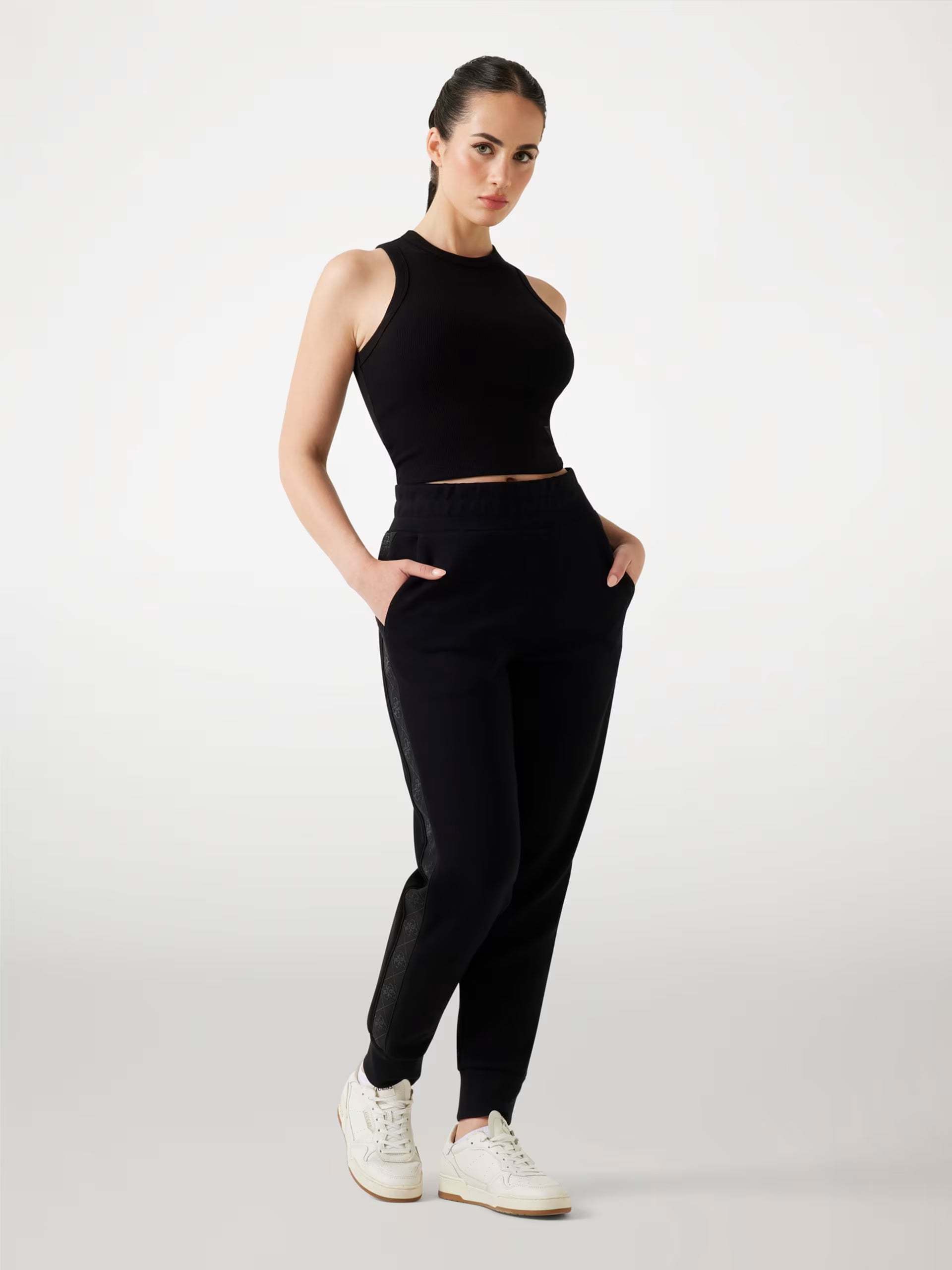 PANTALONE TUTA GUESS scuba banda logata