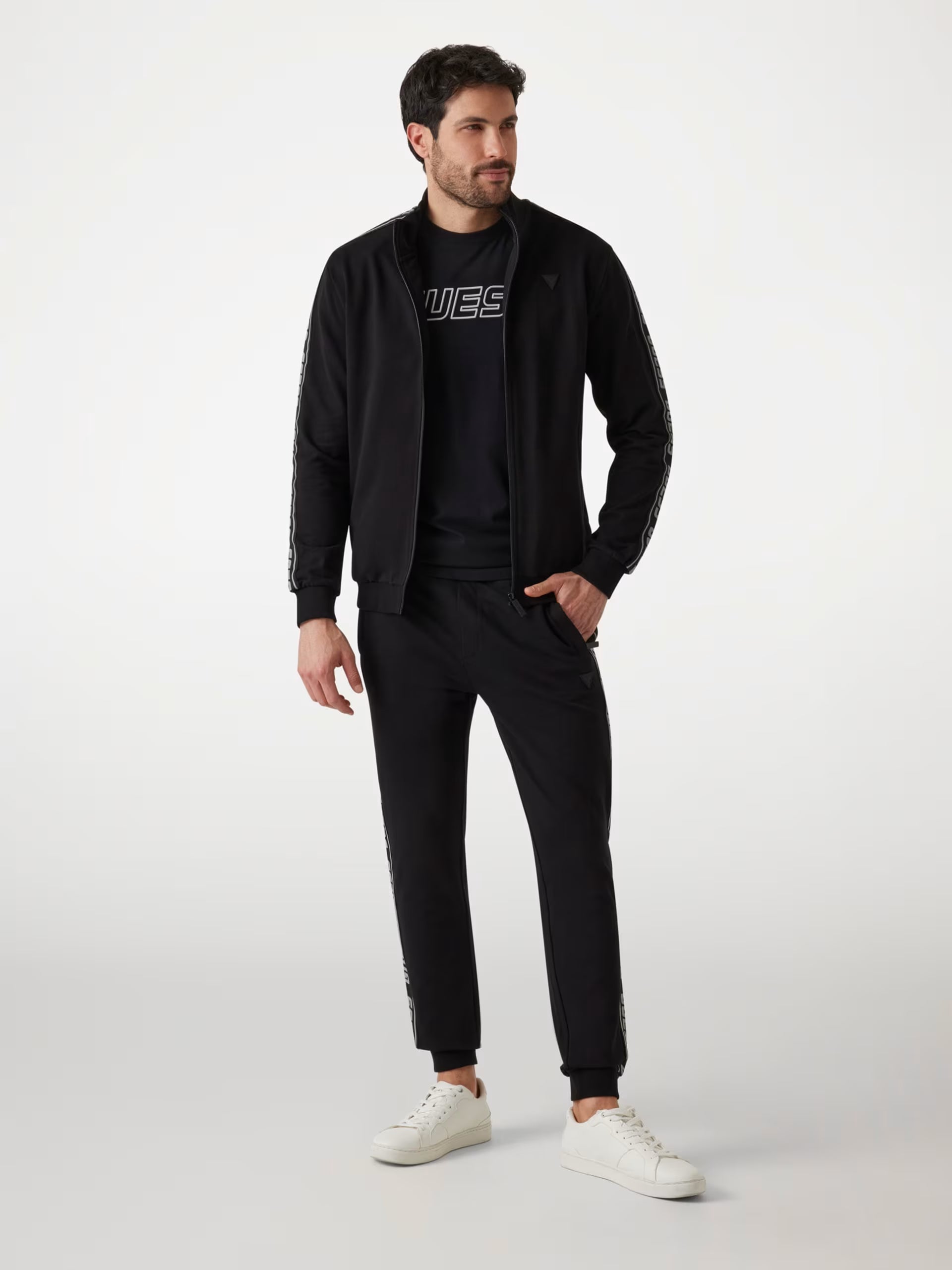 FELPA TUTA GUESS ZIP INTERA UOMO