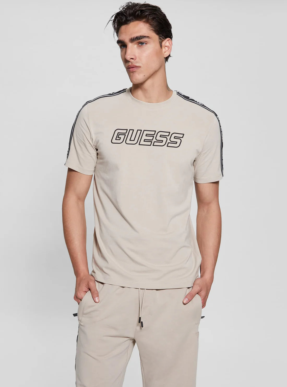 T-shirt GUESS stretch logo frontale Uomo