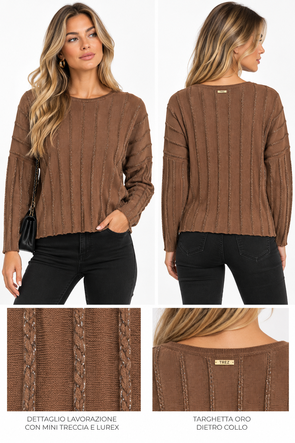 Maglia FRACOMINA con mini treccia