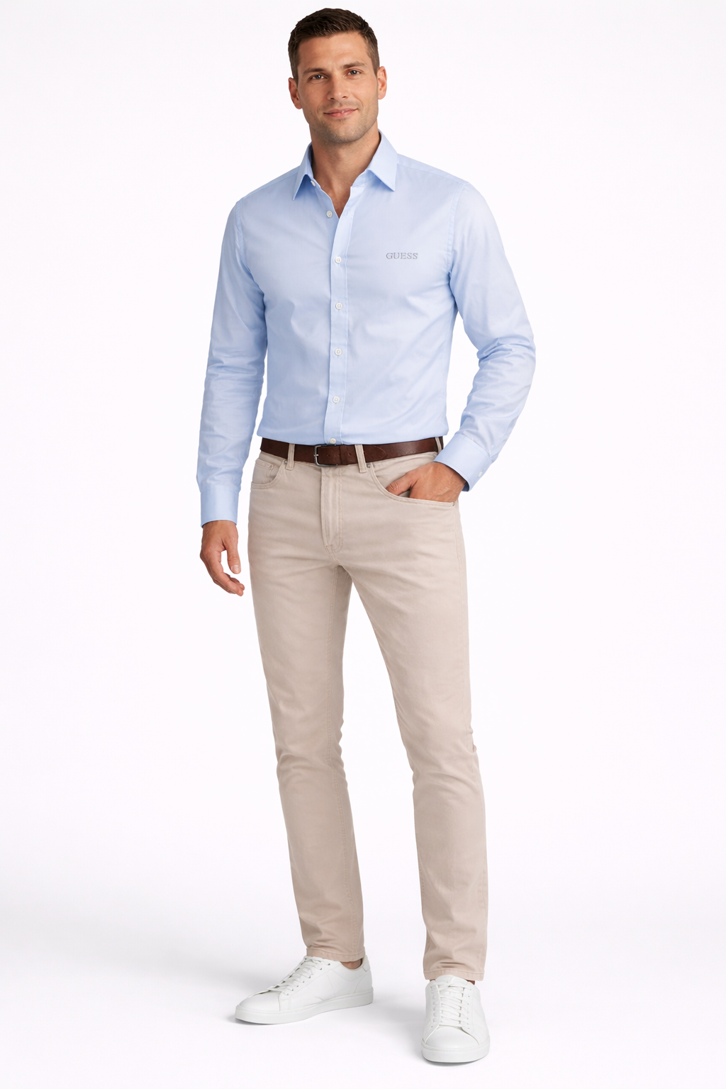 Pantalone denim Tricotè da uomo firmato GUESS