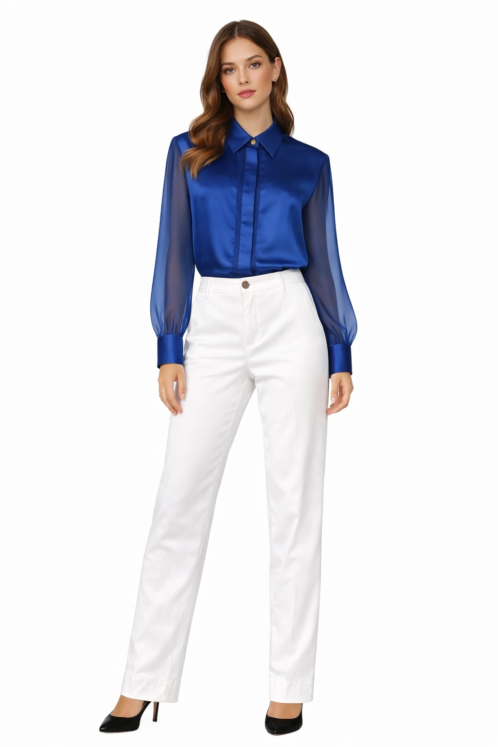 Camicia Fracomina in raso e tulle