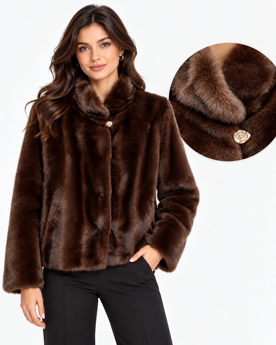 Giacca ecopelliccia MARA CAROL donna