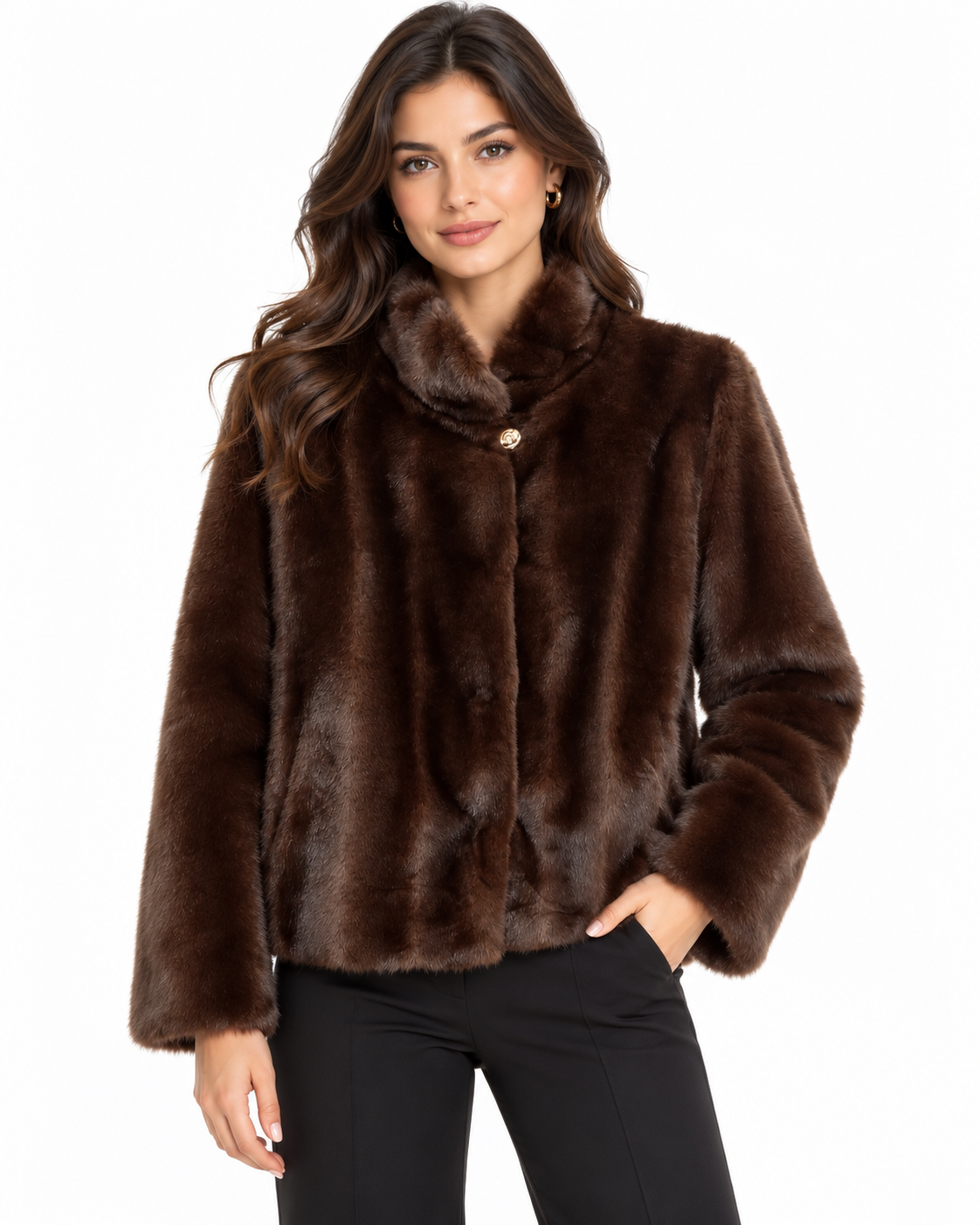 Giacca ecopelliccia MARA CAROL donna