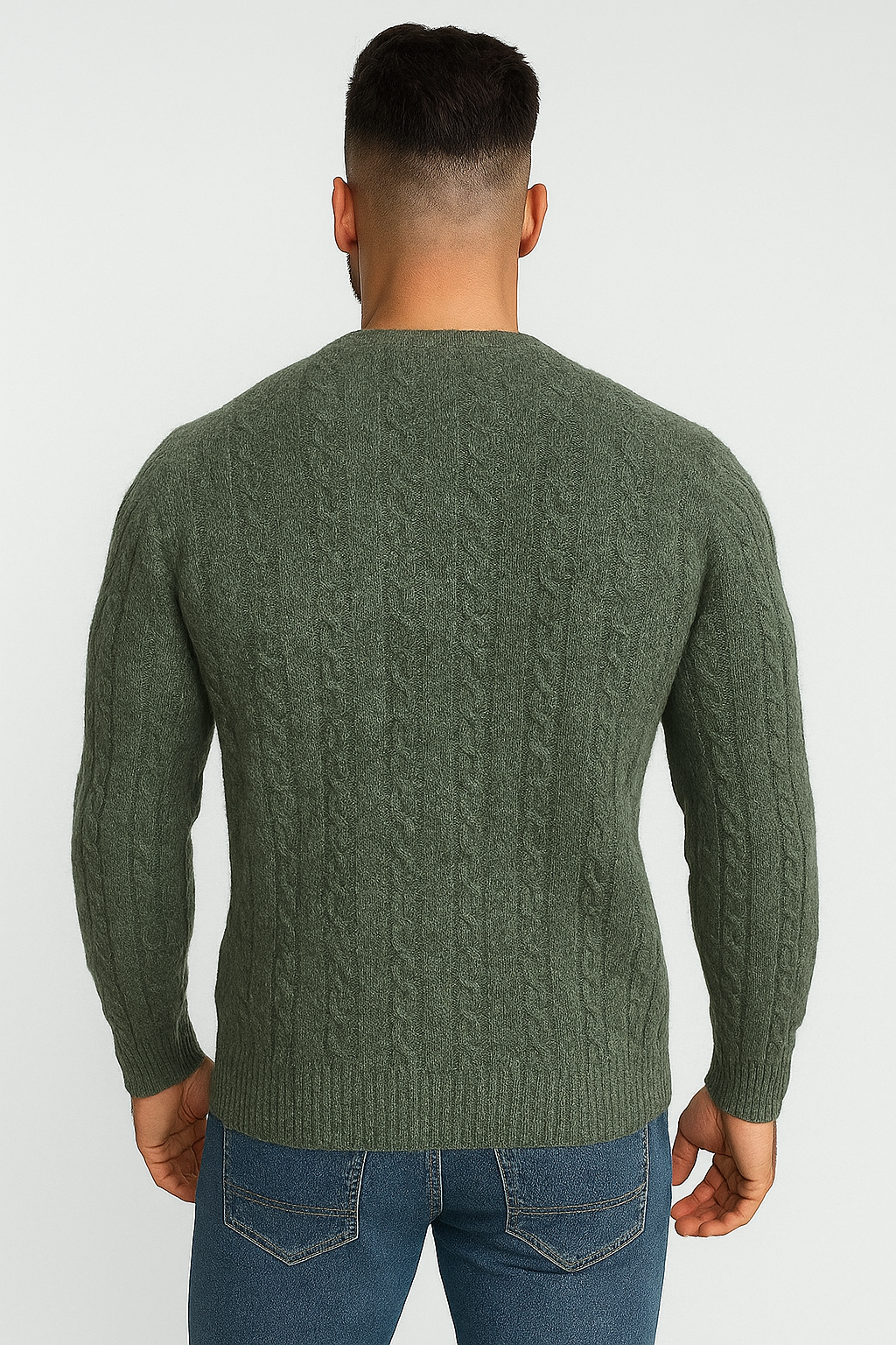 MAGLIA UOMO BEIGE E VERDE OLIVA