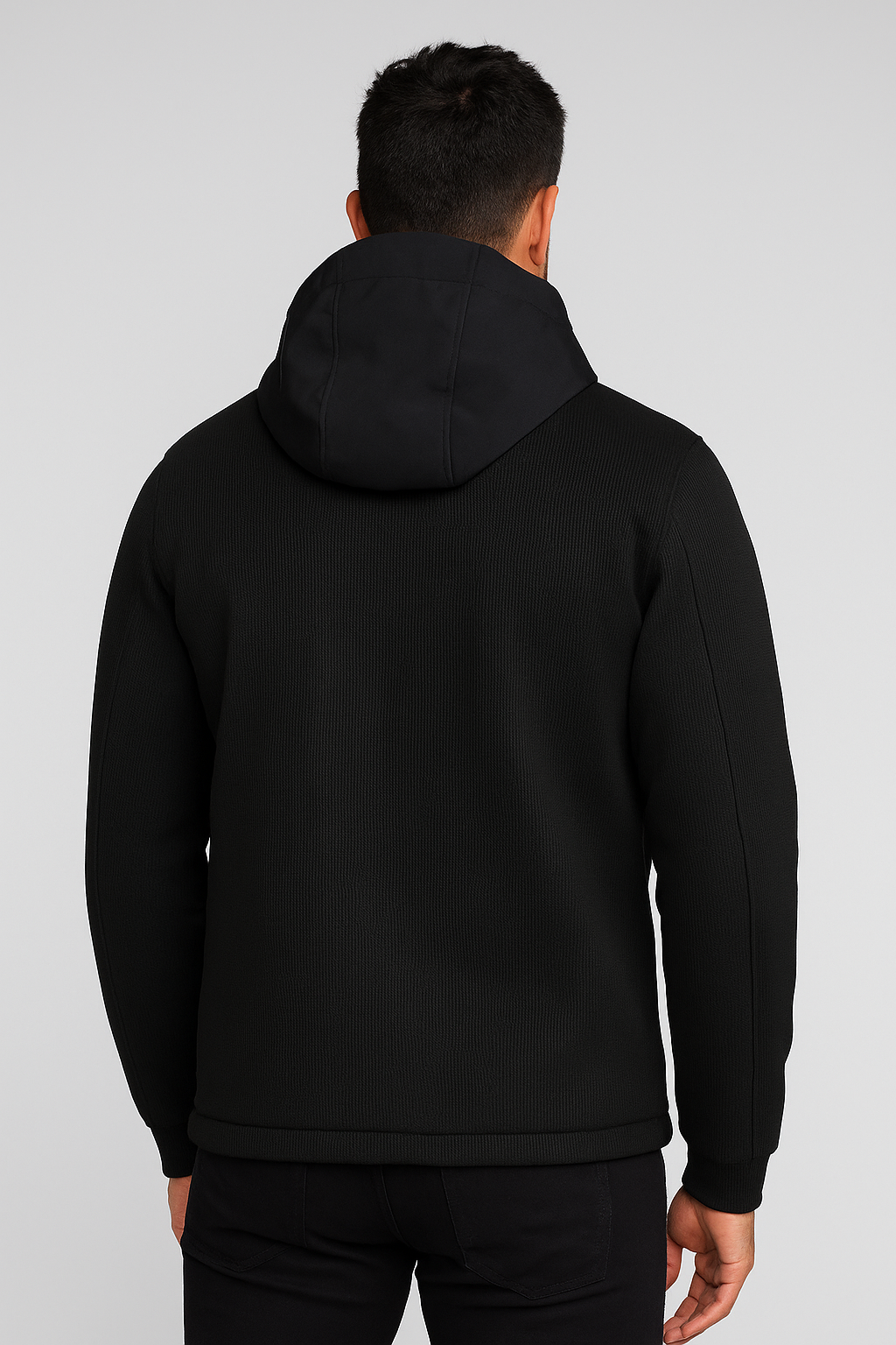 GIACCA UOMO NERO TREZ in tessuto tecnico