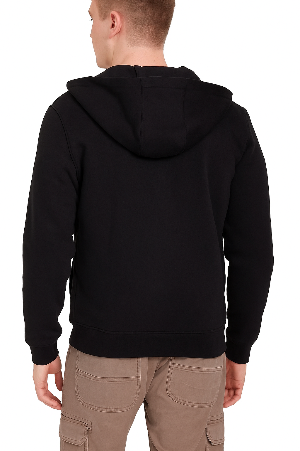 Felpa GUESS Nero con zip Regular Fit