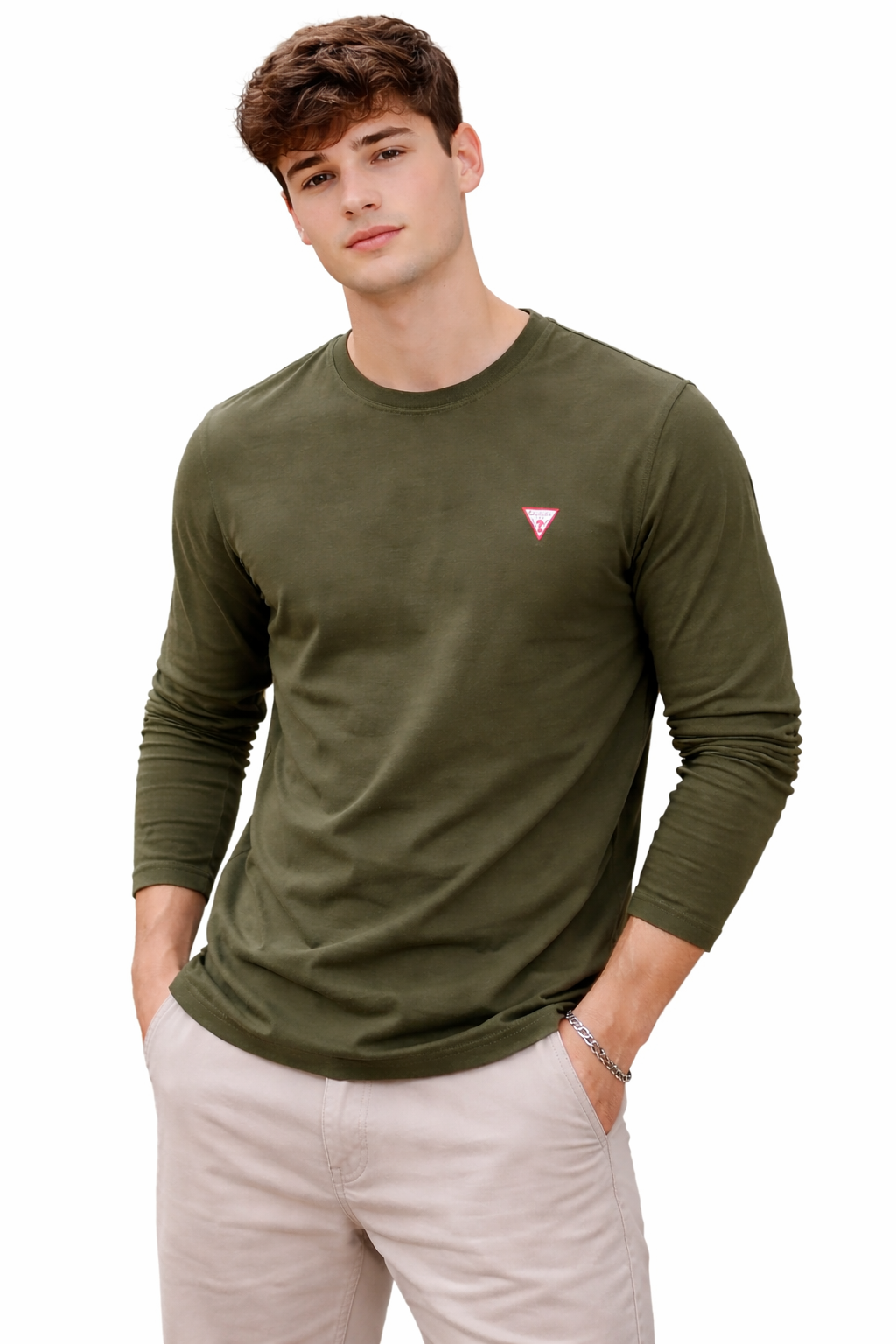 T-shirt Guess manica lunga girocollo