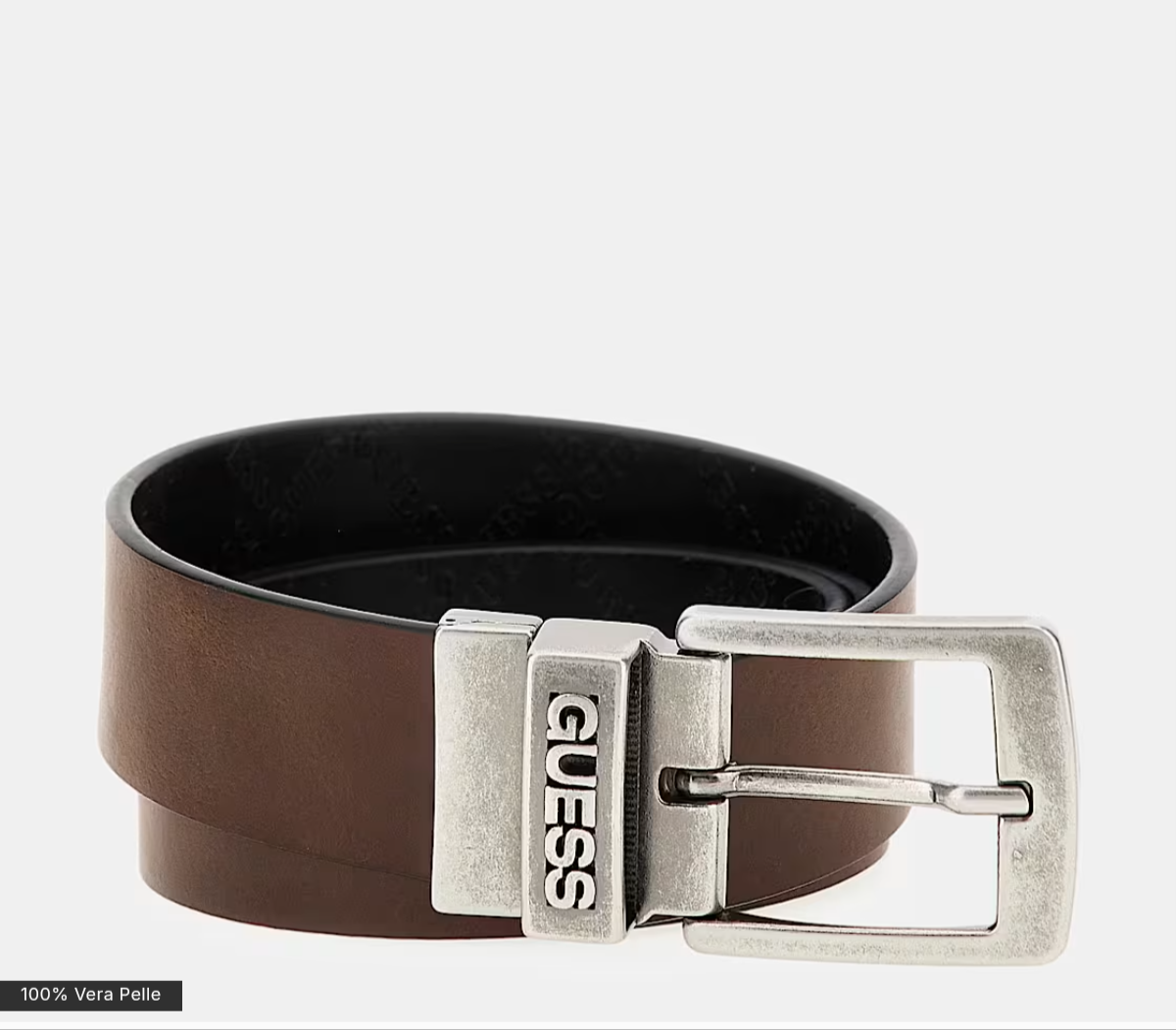 CINTURA UOMO GUESS NERA REVERSIBILE