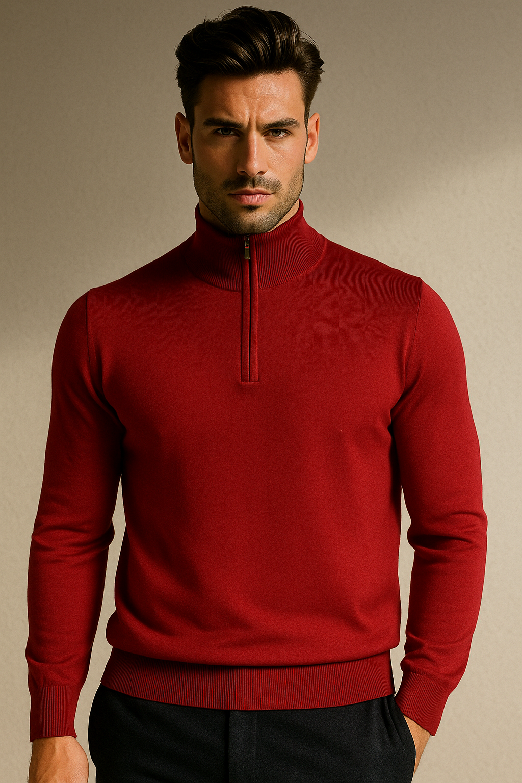 Maglia lupetto zip italy