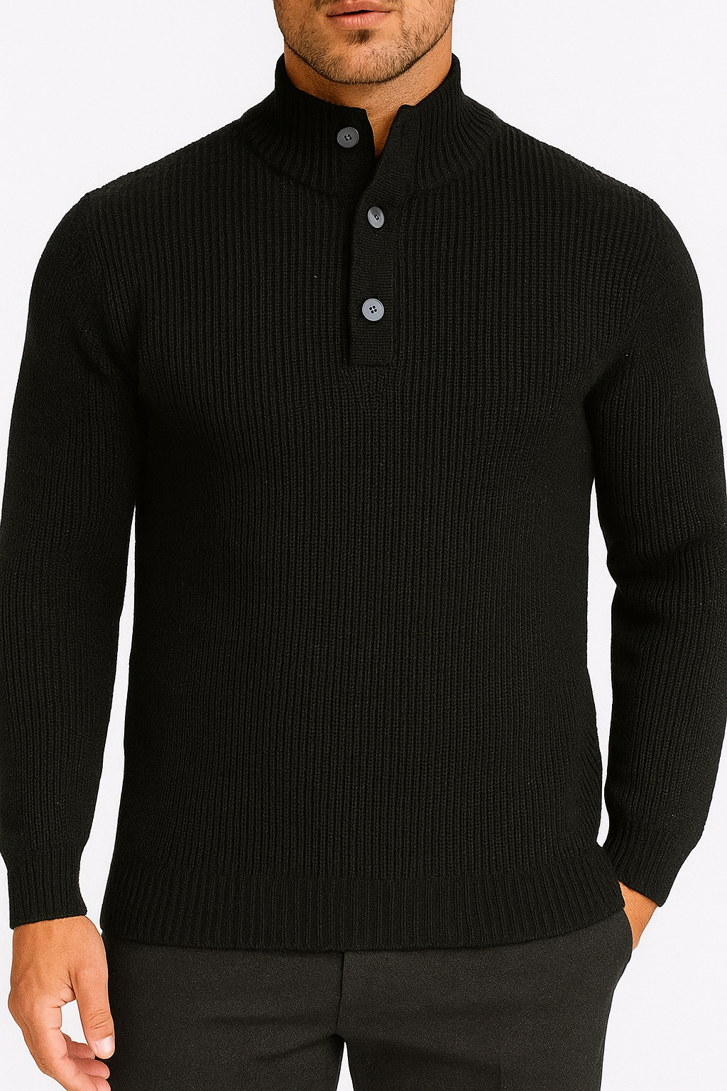 MAGLIA UOMO LUPETTO 4 BOTTONI