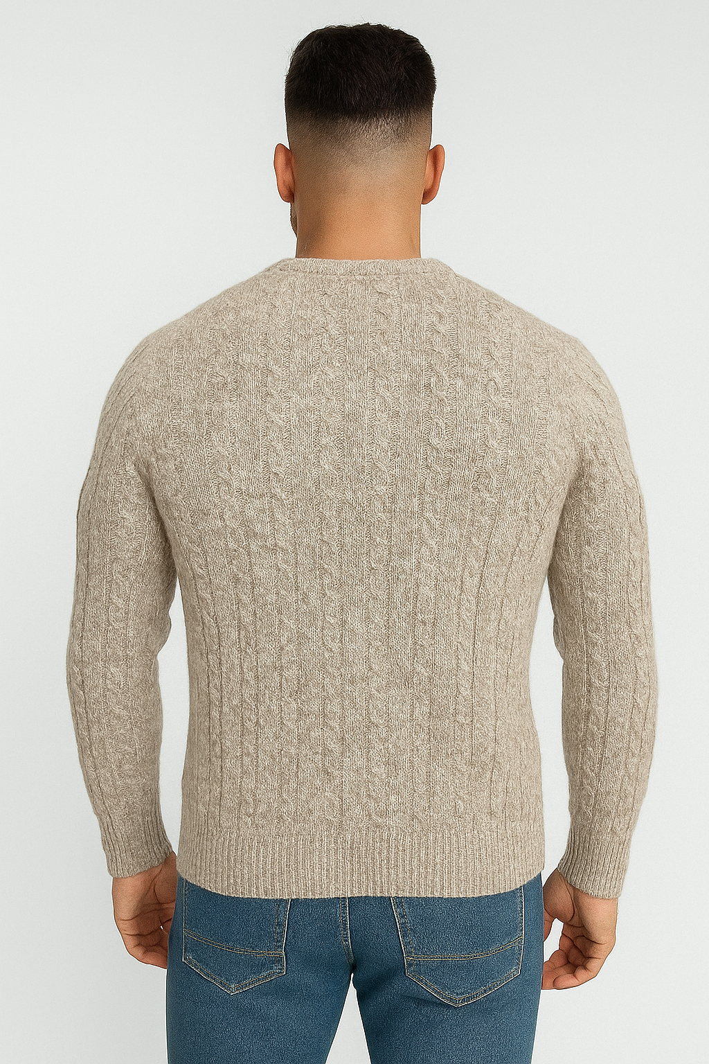 MAGLIA UOMO BEIGE E VERDE OLIVA