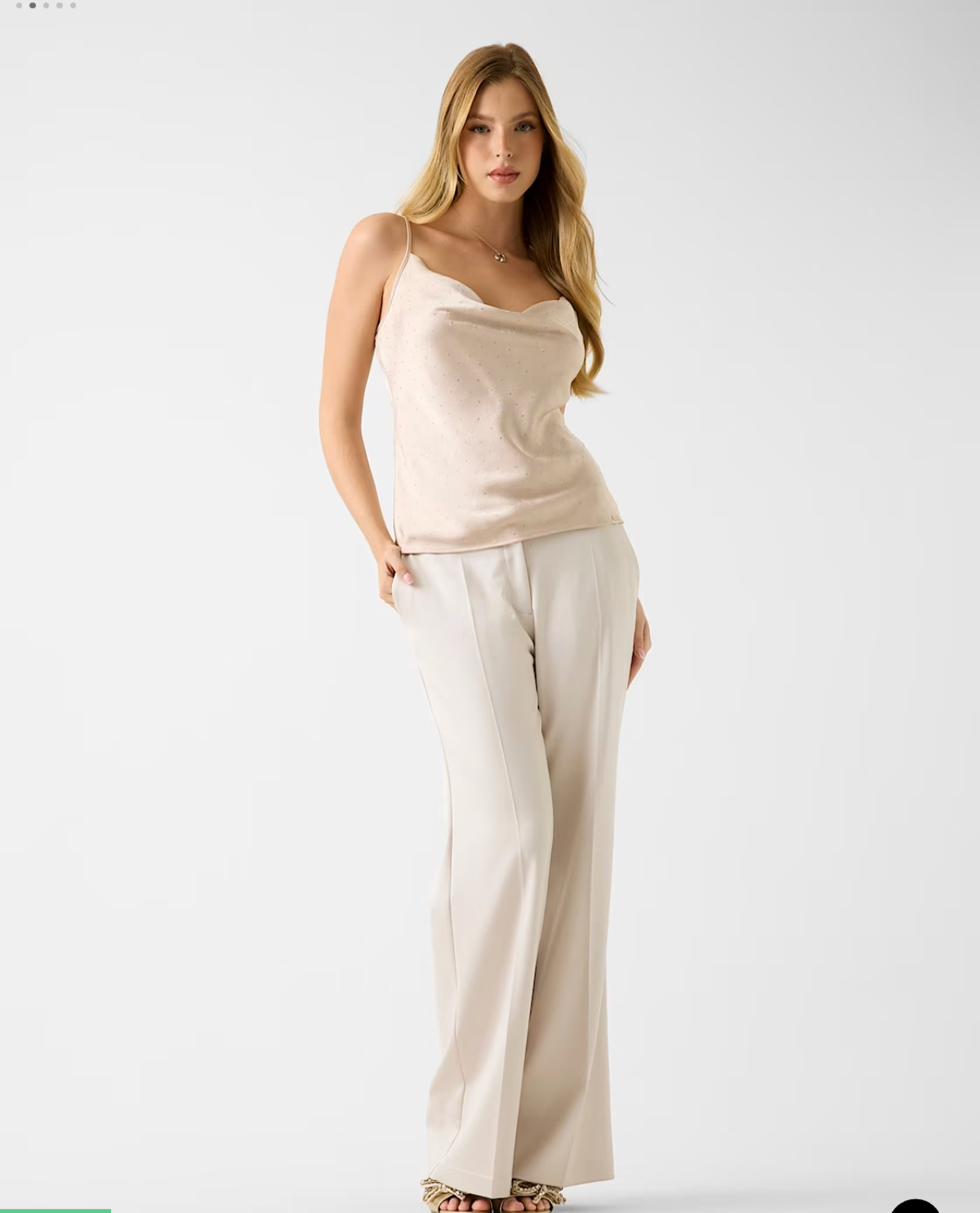 Top Guess donna satin con strass
