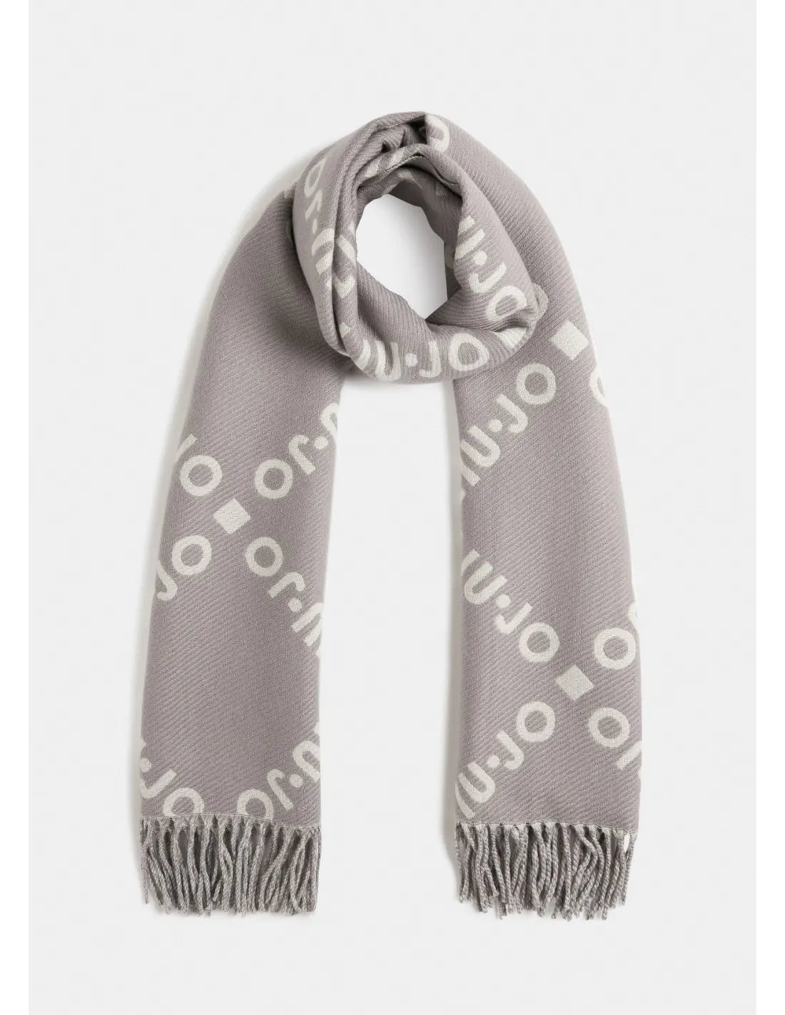 Sciarpa Liu-jo Donna in tessuto con logo jacquard e frangie