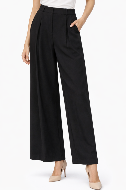 Pantalone NERO linea palazzo FRACOMINA donna
