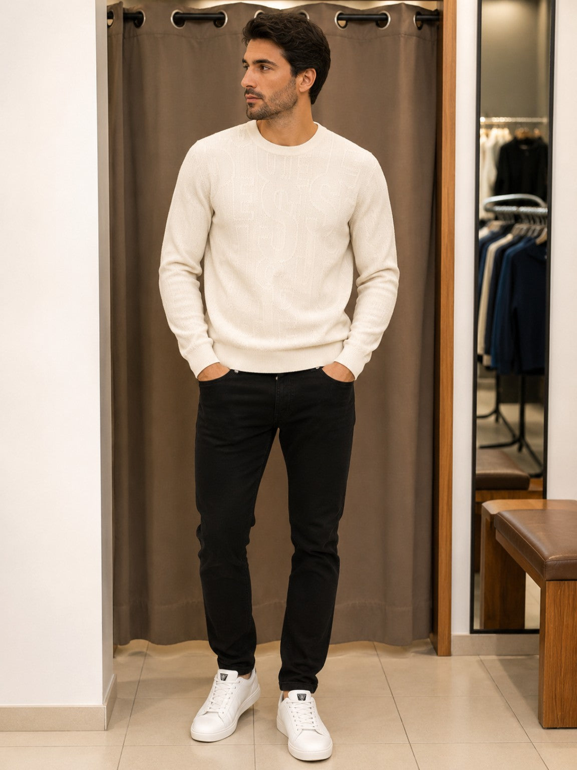 Maglia GUESS Uomo Logata