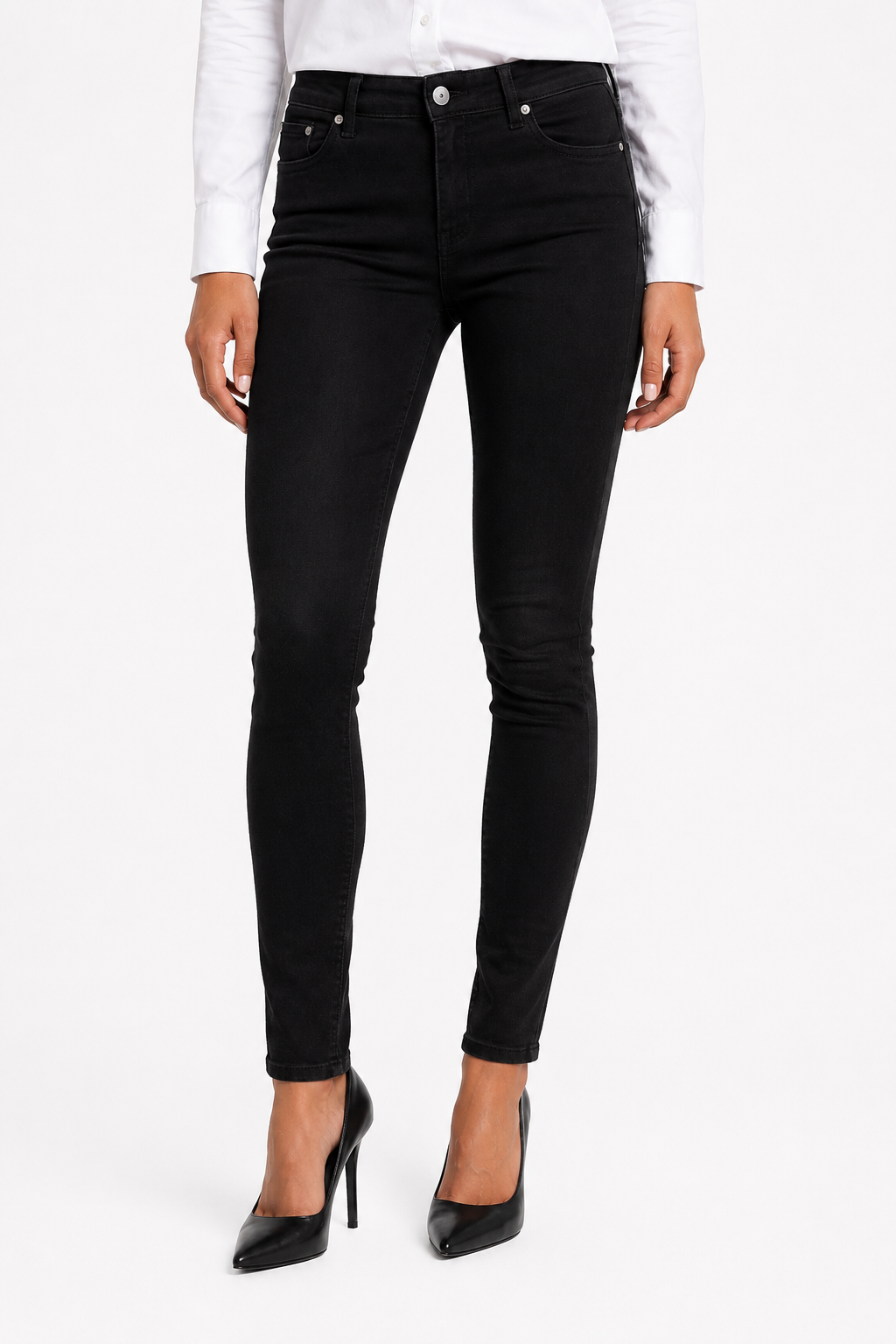 Jeans GUESS donna Slim Fit Nero