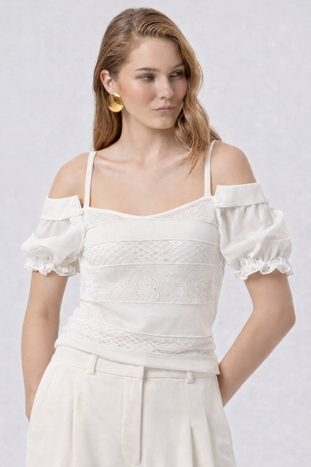 Maglia Fracomina slim traforata