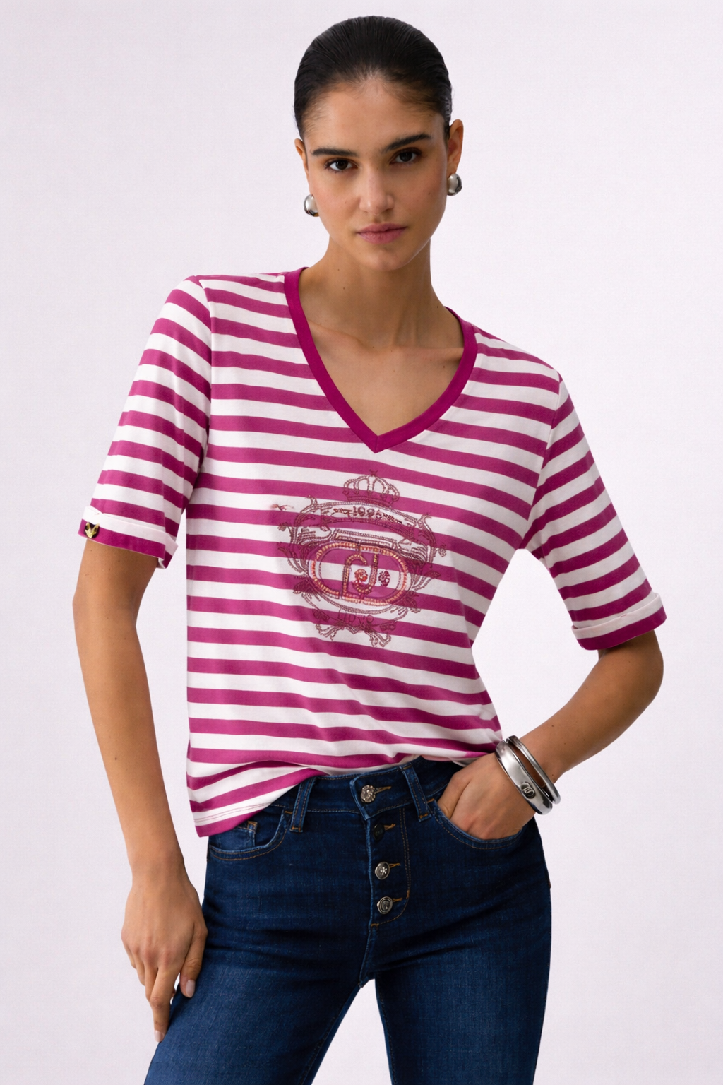 T-shirt a righe LIU JO Donna