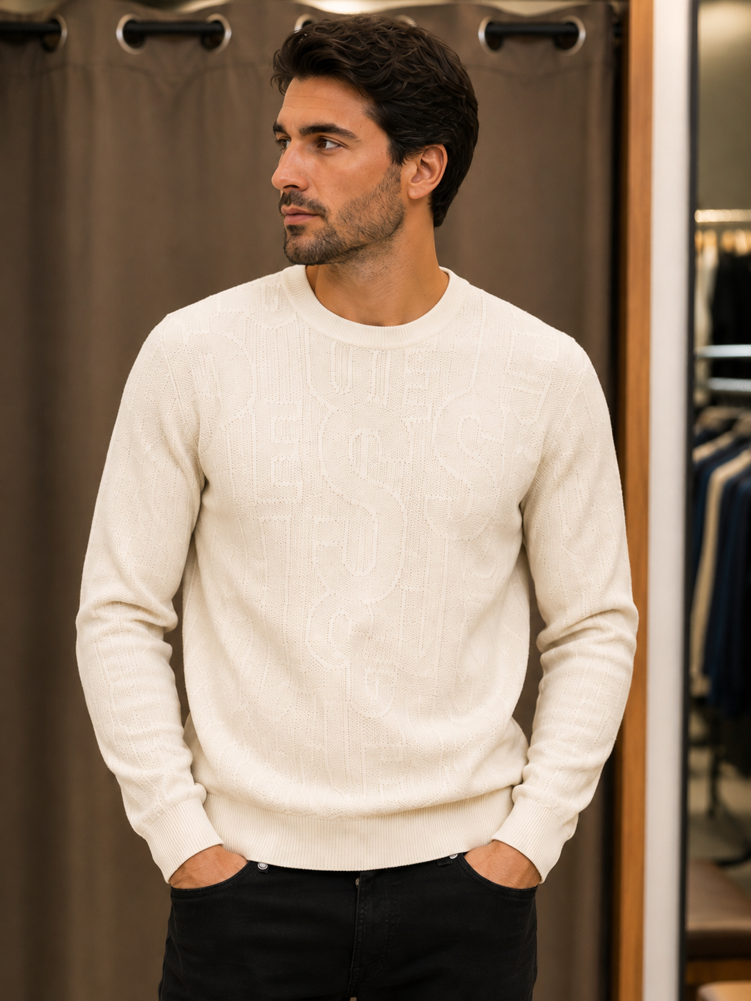 Maglia GUESS Uomo Logata