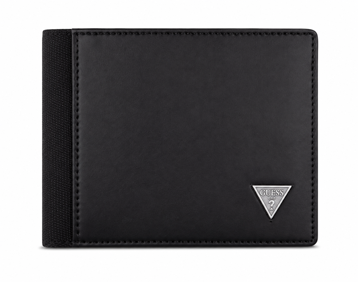 Portafoglio Guess Uomo in pelle con inserto in tessuto
