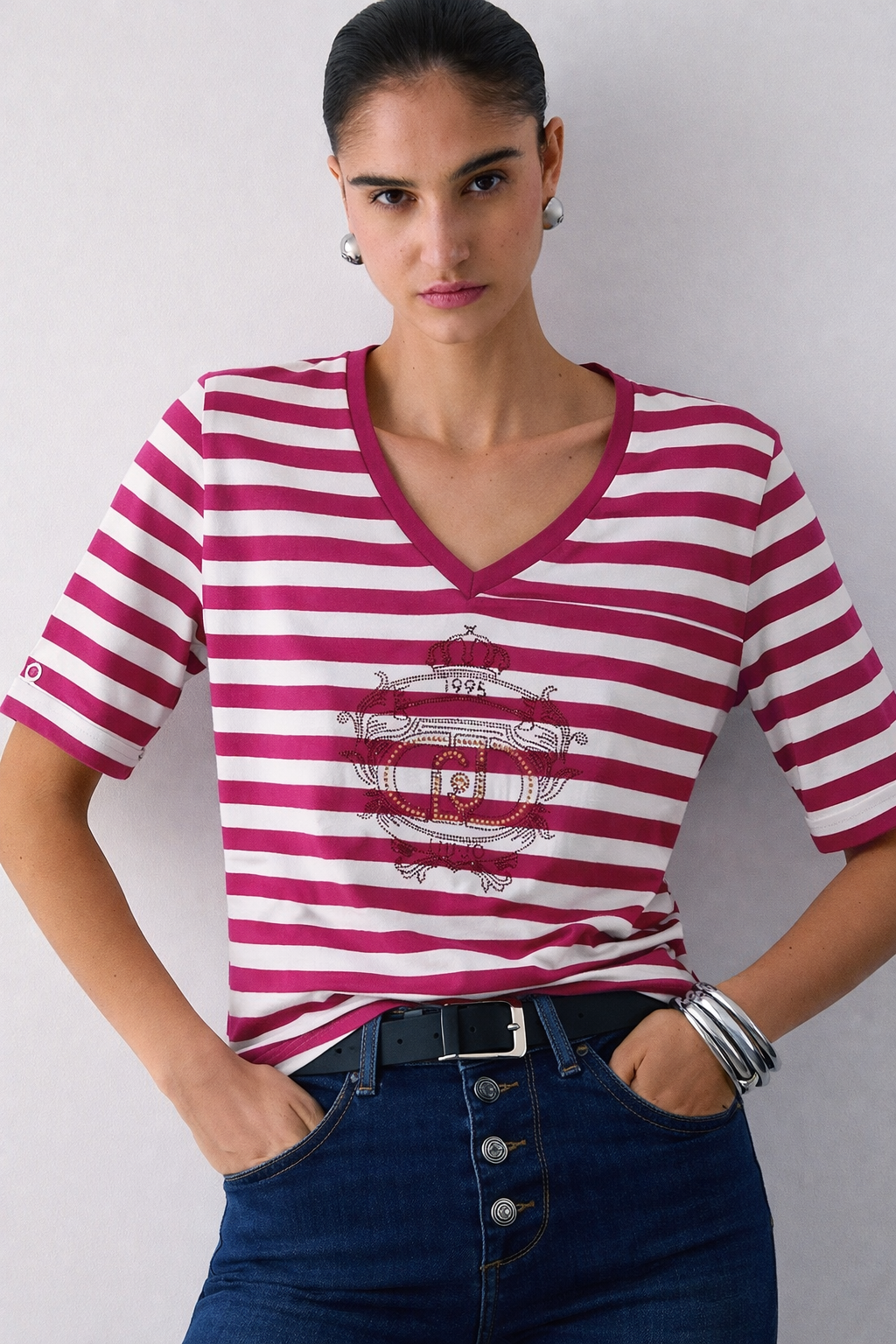 T-shirt a righe LIU JO Donna