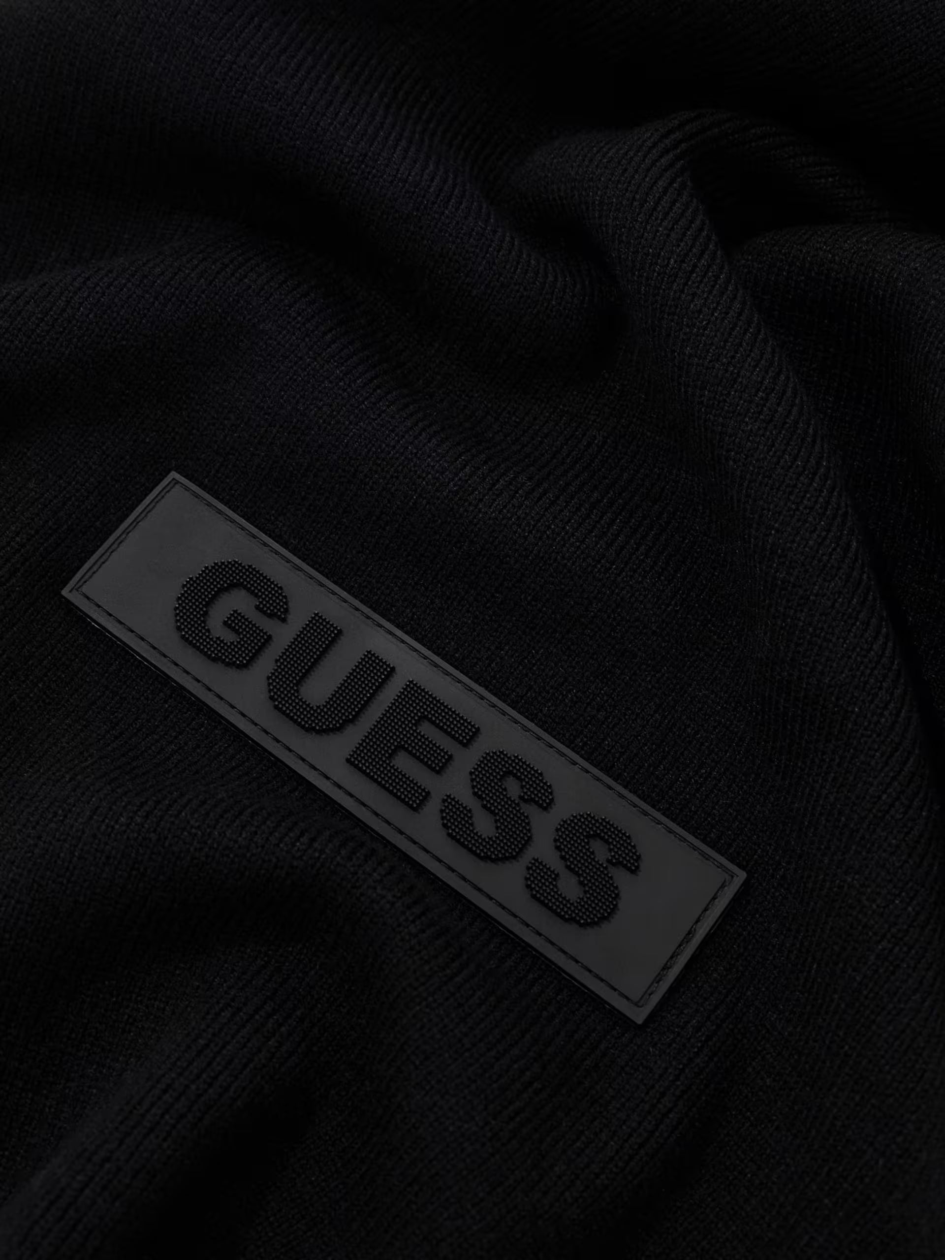 Sciarpa uomo in maglia con logo GUESS