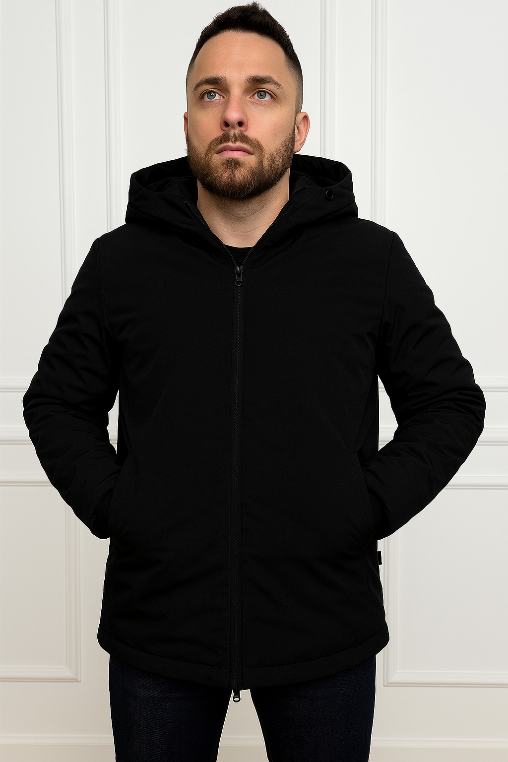 GIUBBOTTO UOMO NERO GHIBLIX-1001 TREZ