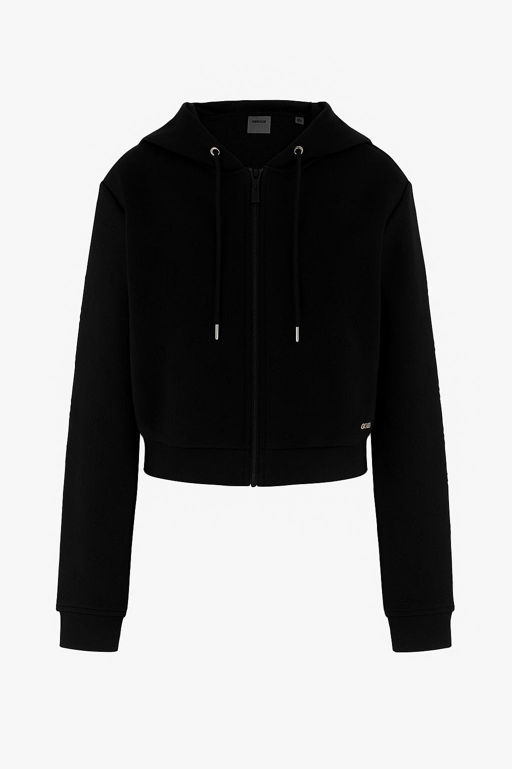 Felpa GUESS con cappuccio zip intera e logo all over