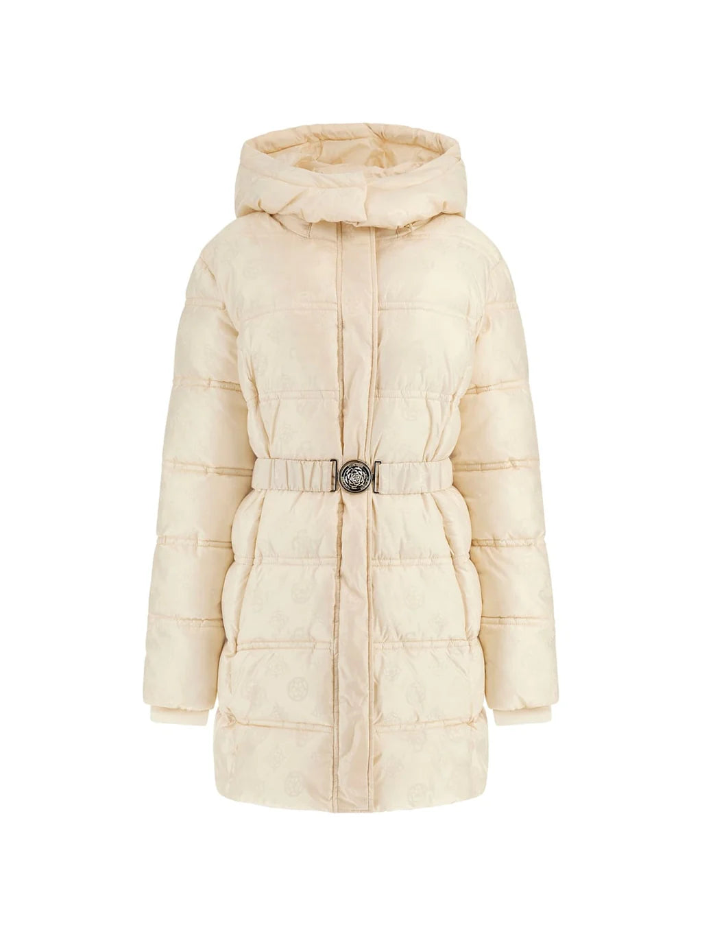 PIUMINO GUESS DONNA TESSUTO LOGATO CON CINTURA GIOIELLO