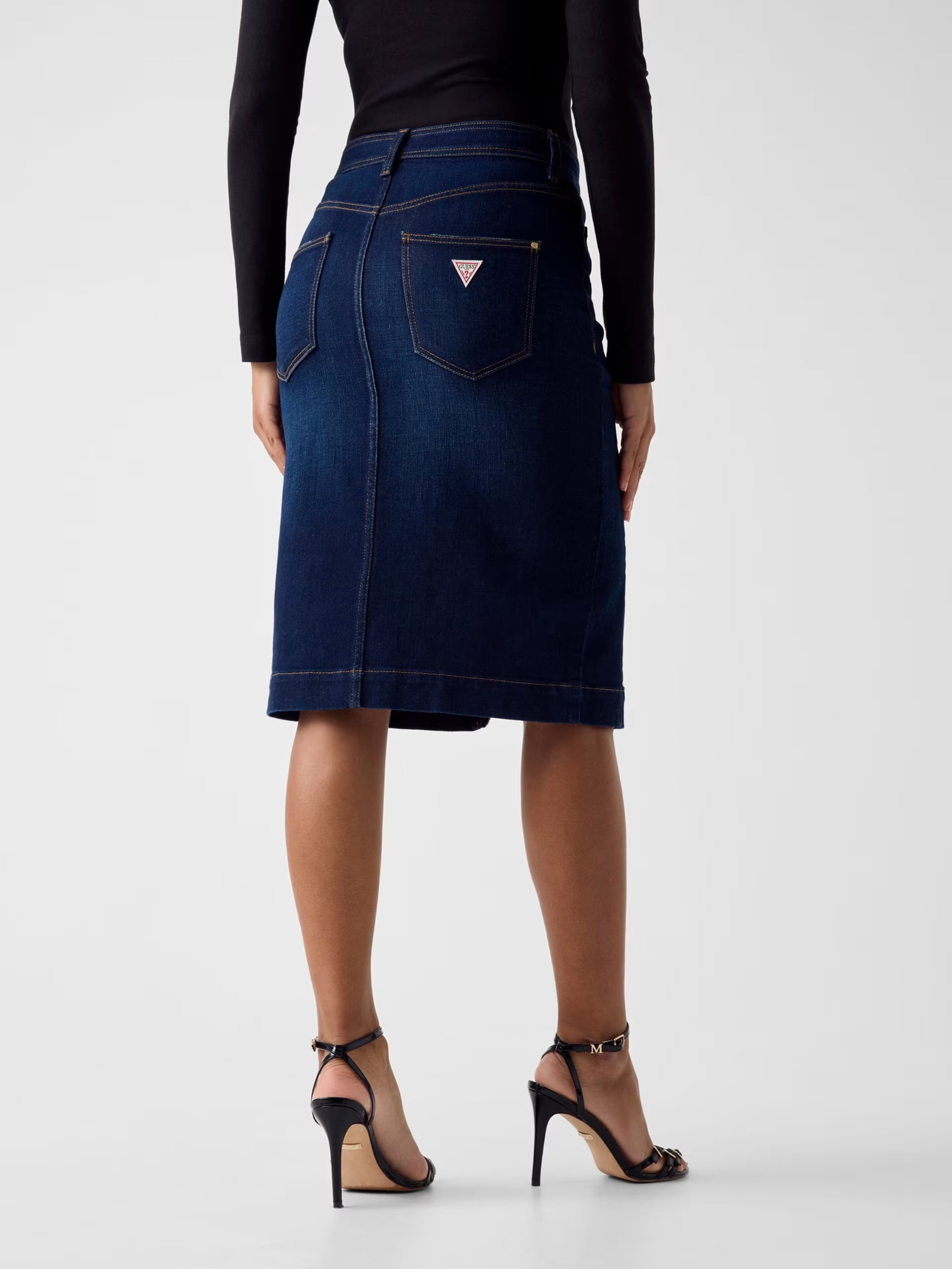 Gonna Longuette Jeans in Denim