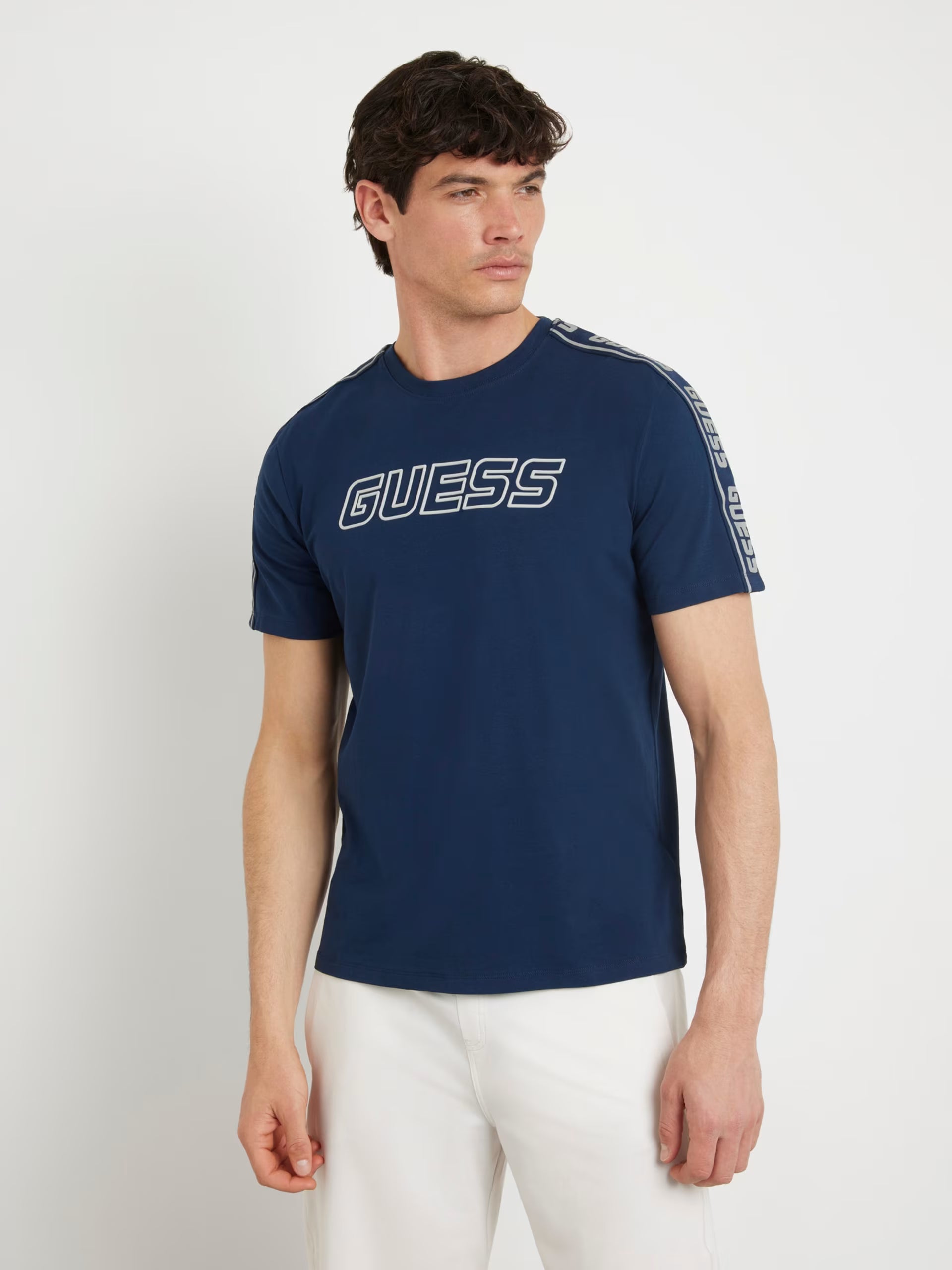 T-shirt GUESS stretch logo frontale Uomo