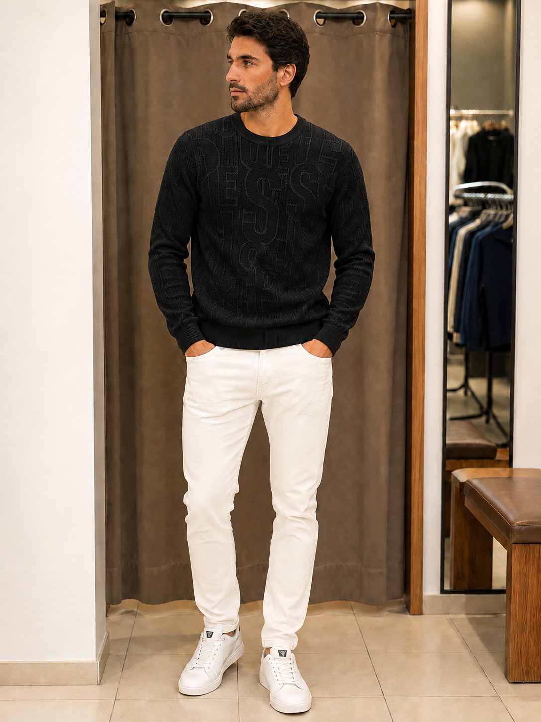 Maglia GUESS Uomo Logata