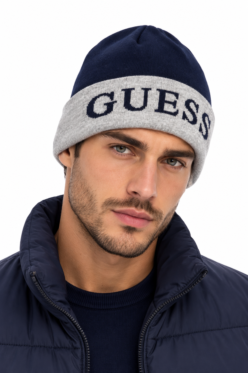 Cappello GUESS Uomo grigio e blù