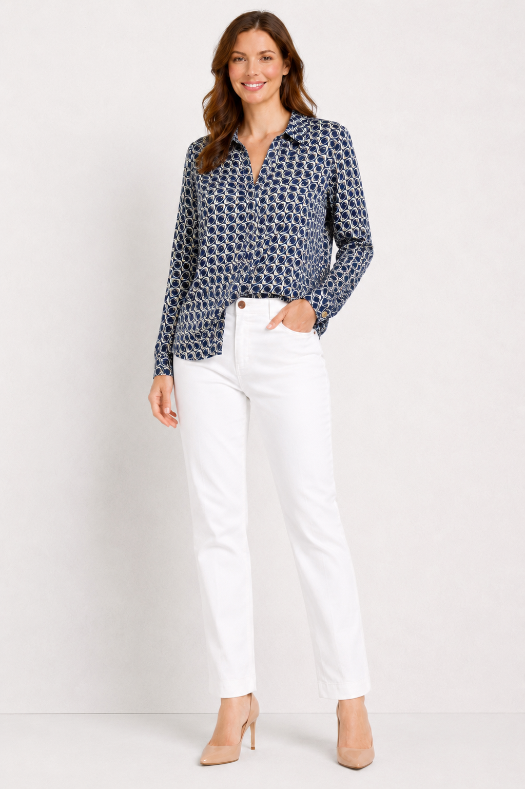 Camicia GUESS donna Logata Blu Notte