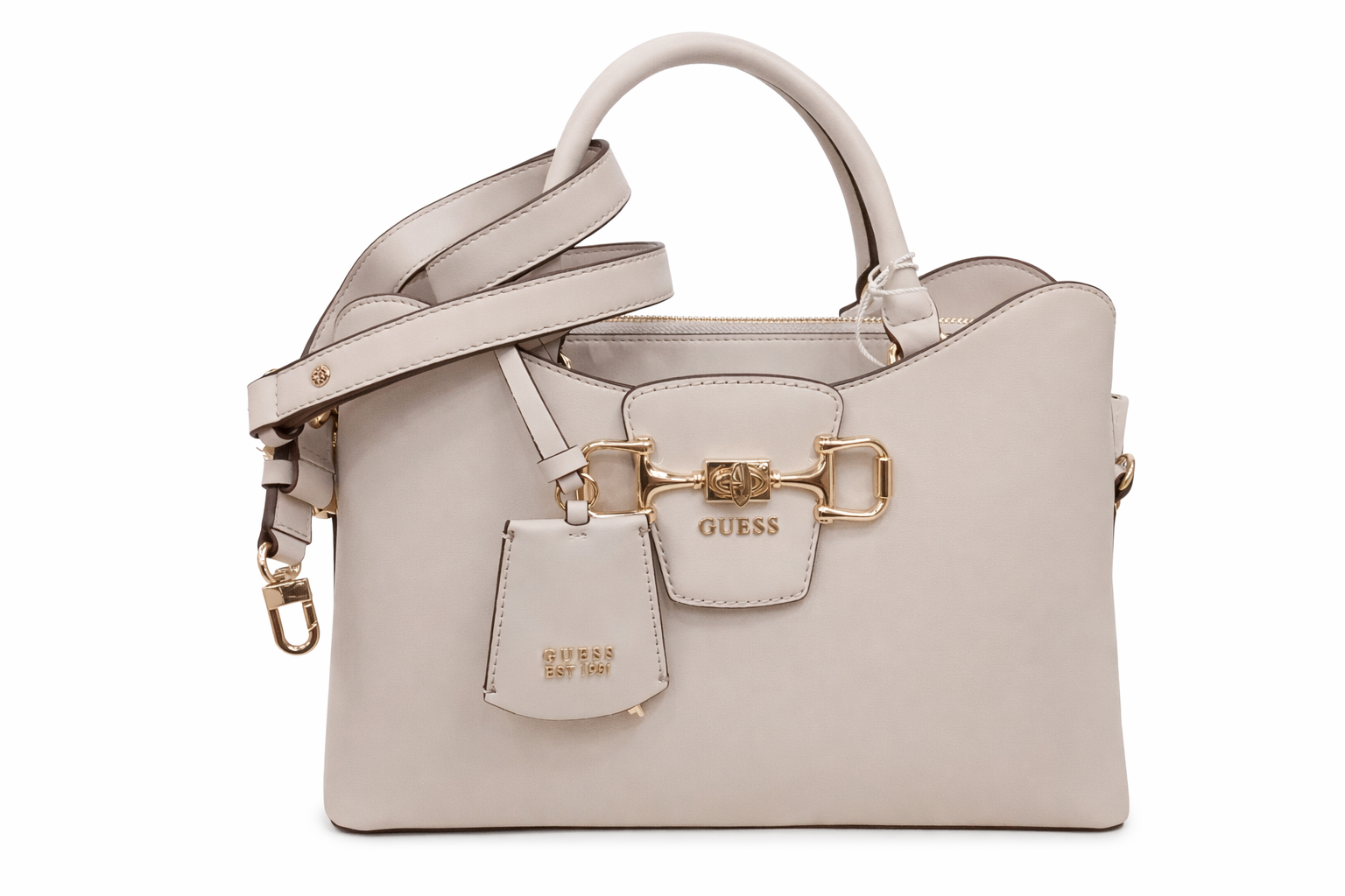 Borsa a mano Guess strutturata con tracolla